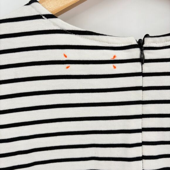 Chinti & Parker Black White Striped Sheath Dress Size Small, Nautical Resortwear - Picture 7 of 11